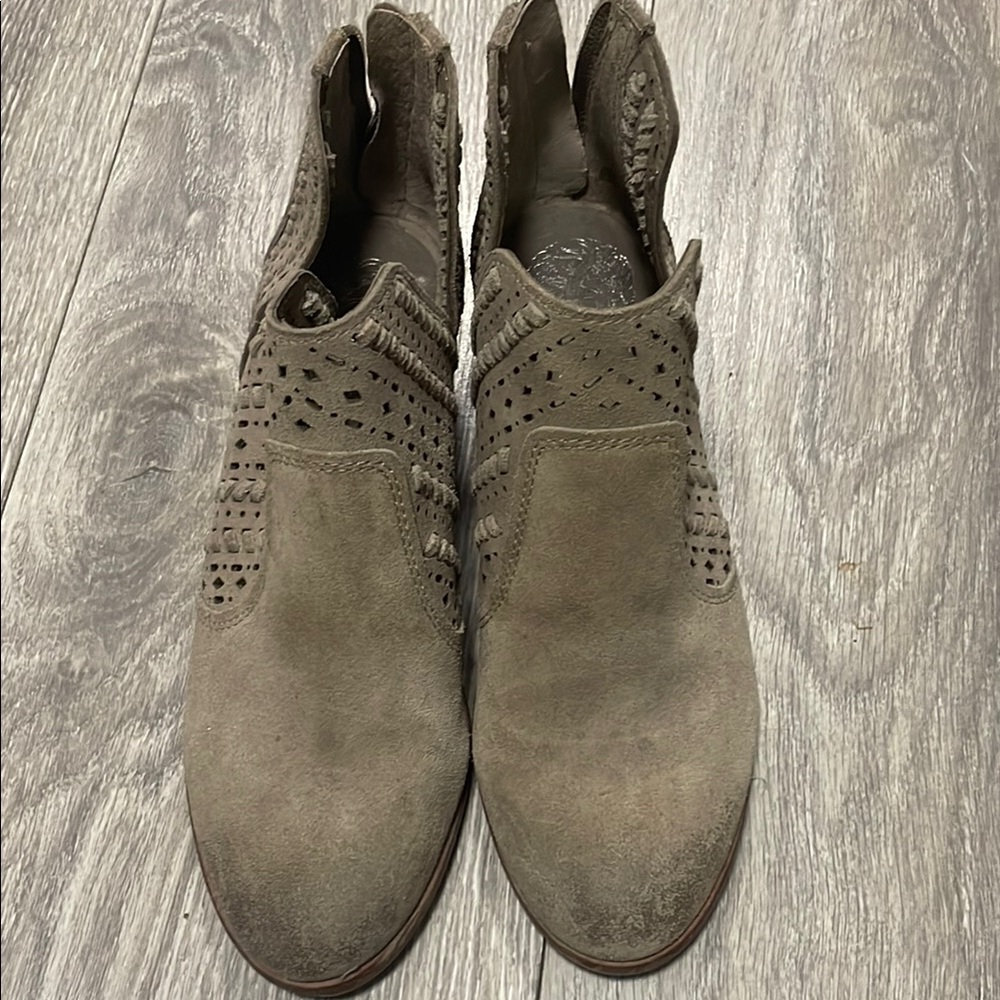 Vince Camuto Taupe Suede Ankle Boots